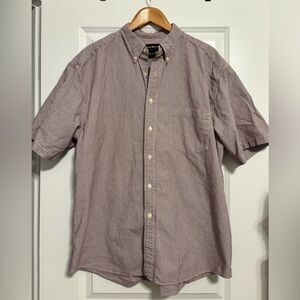 Eddie Bauer Men’s‎ Short Sleeve Striped Cotton Shirt XL